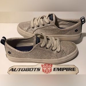 Vintage Womens SPERRY SPARKLE BOAT SNEAKER SHOE 7M Foam Yacht Gym Coach Lv Kors